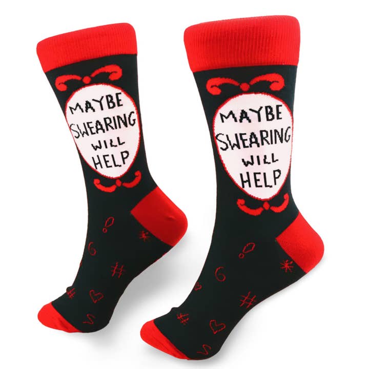 Jubly-Umph - Wholesale Socks - Unisex - Maybe Swearing Will Help Socks - Unisex Large