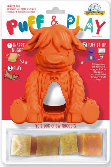 Blue's Colorado - Wholesale Pet Chew Toy - Dog - Yeti Puff & Play Hangry Yak Orange0