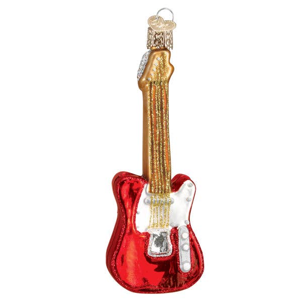Old World Christmas - Wholesale Ornament - Red Electric Guitar Ornament1