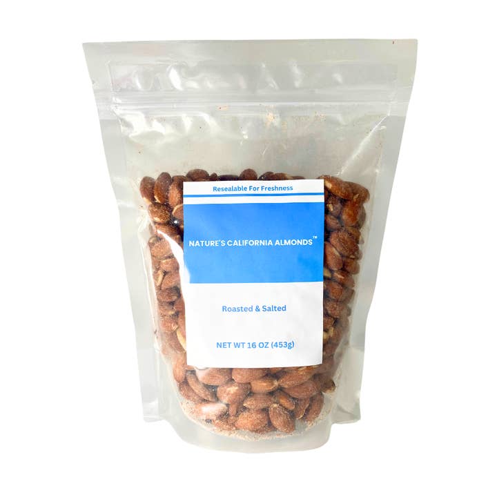 NATURE'S CALIFORNIA ALMONDS® Roasted & Salted 16 oz for wholesale by NATURE'S CALIFORNIA ALMONDS