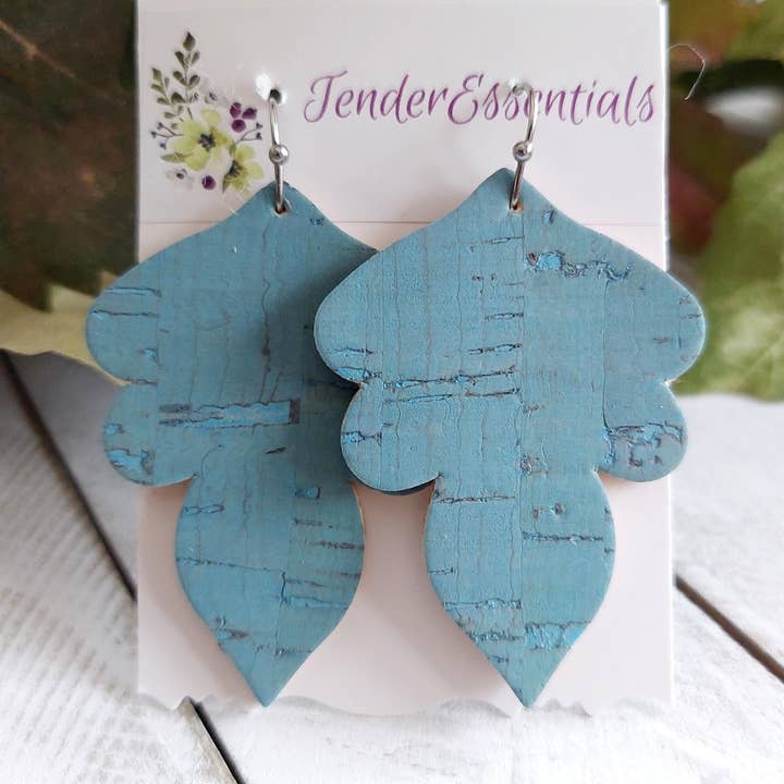 Genuine Leather earrings ~ spring earrings for wholesale by TenderEssentials ~ handmade jewelry