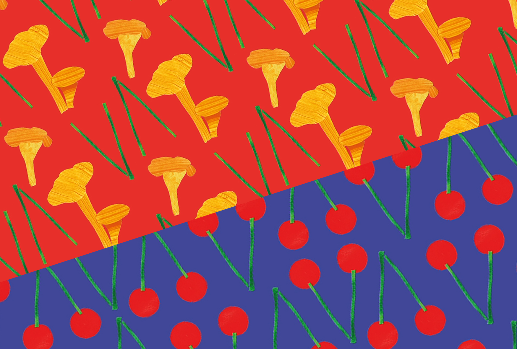 TenTa - Wholesale Wrapping Paper Roll - Chanterelle Mushroom Patterned Wrapping Paper – Red & Ochre5