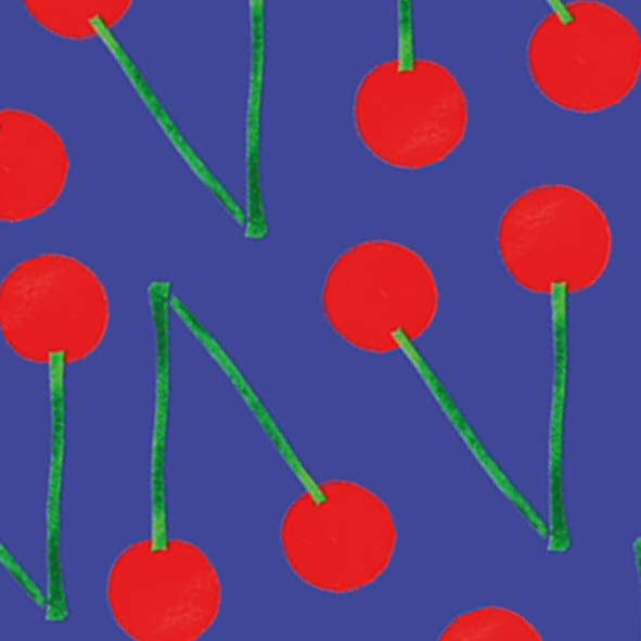 TenTa - Wholesale Wrapping Paper Roll - Bold Cherry Patterned Wrapping Paper – Blue Iris, Red, Green4