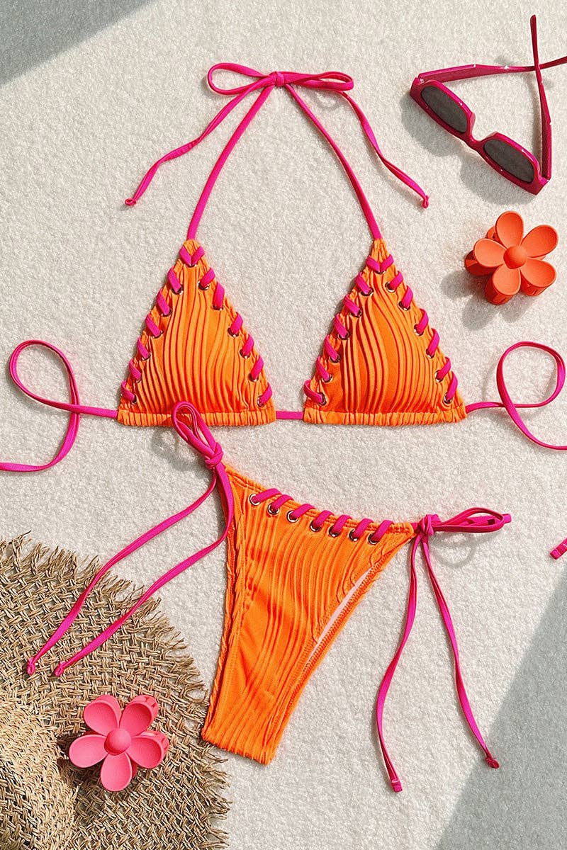 Mccolin - Vendita all'ingrosso Bikini - Donna - Set Bikini Sexy a Tinta Unita3