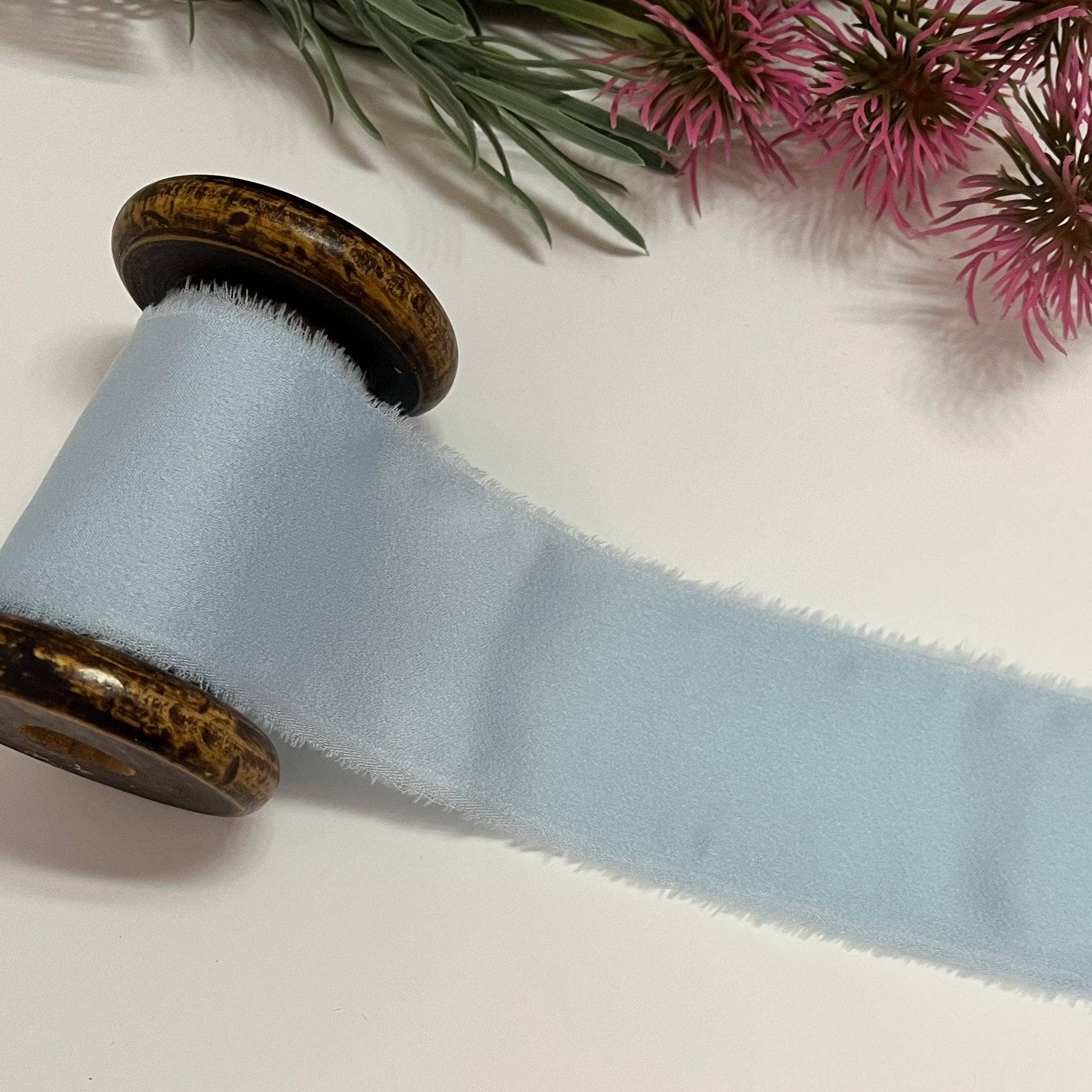 Olive Lane - Vente Ruban – emballage cadeau - Ruban en soie à bords bruts, rouleau de 10 m, disponible en plus de 30 couleurs5