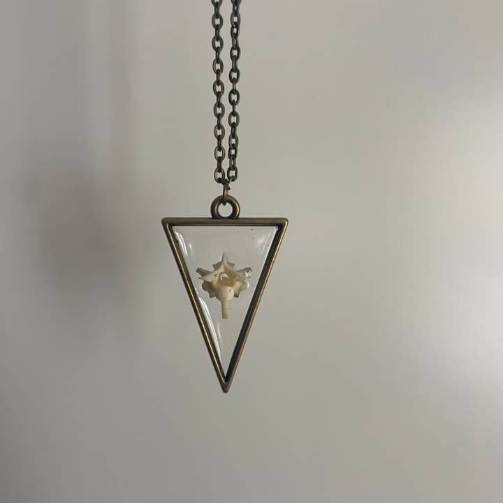 The Wolfshop - Venta al por mayor Collares con colgantes/abalorios - Collar Oddity - Vértebras de serpiente de cascabel pigmea
