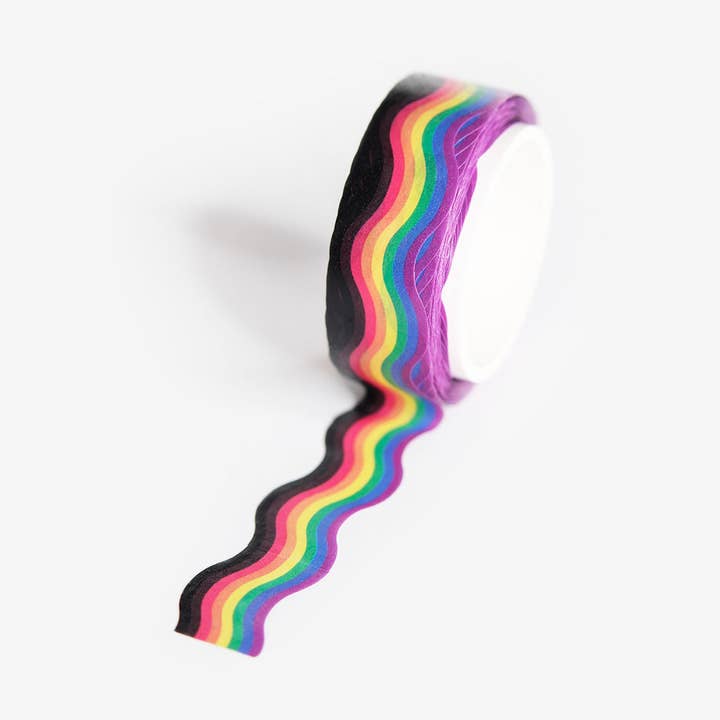 Wavy QTPOC Pride Washi Tape for wholesale by Bianca's Design Shop