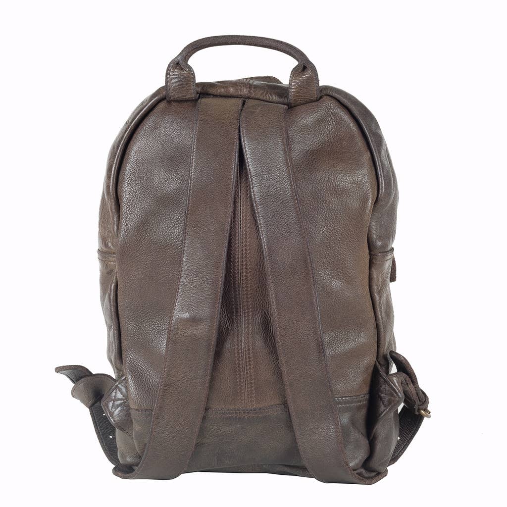 Keaan Leather Goods - Vente Sac à dos – unisexe - [MARCO] SAC À DOS 15" POCHETTE POUR ORDINATEUR PORTABLE |CUIR VIEILLI8