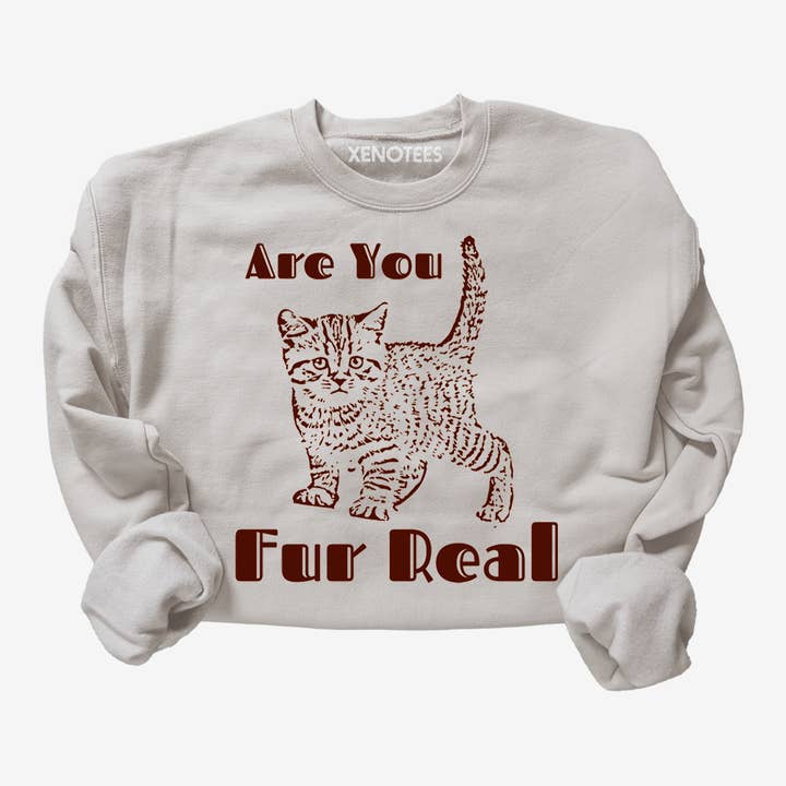 Kitty Wants to Know Womens, Mens Cat Lover Sweatshirt for wholesale by Xenotees