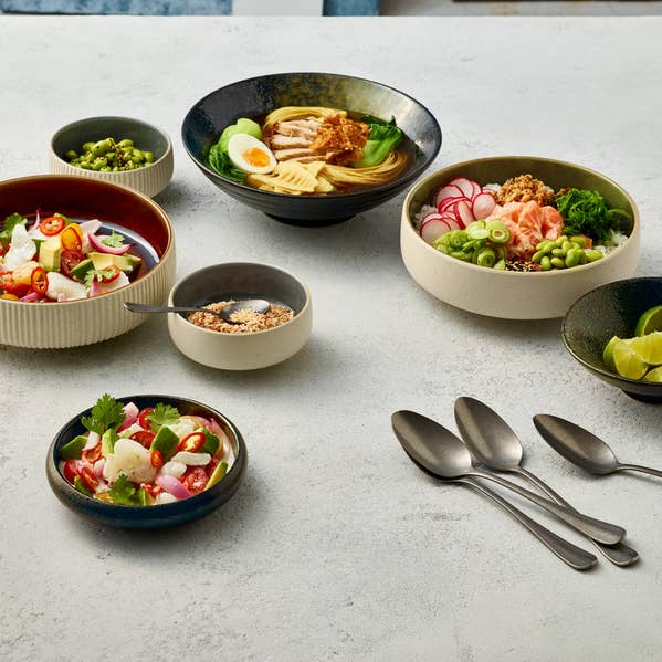 Bauscher Hepp - Wholesale Bowl - 16cm Brown Round Relief Bowl - Nara Collection1