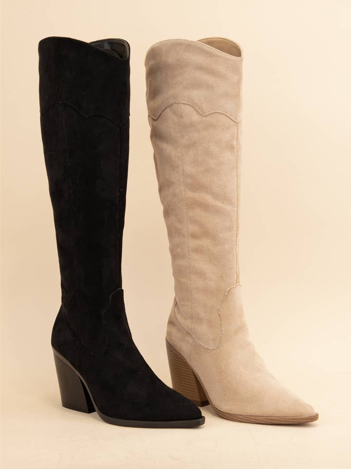 MURIEL-09 FAUX SUEDE POINTED TOE COWBOY BOOTS and other Purchase Wholesale wide calf. Free Returns & Net 60 Terms on Faire trending on Faire.