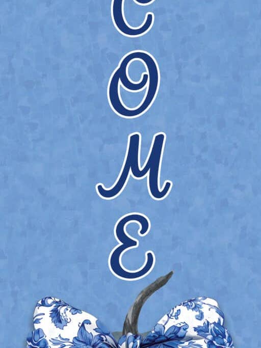 Blue & White Pumpkin-Yard Expression for wholesale by Custom Decor