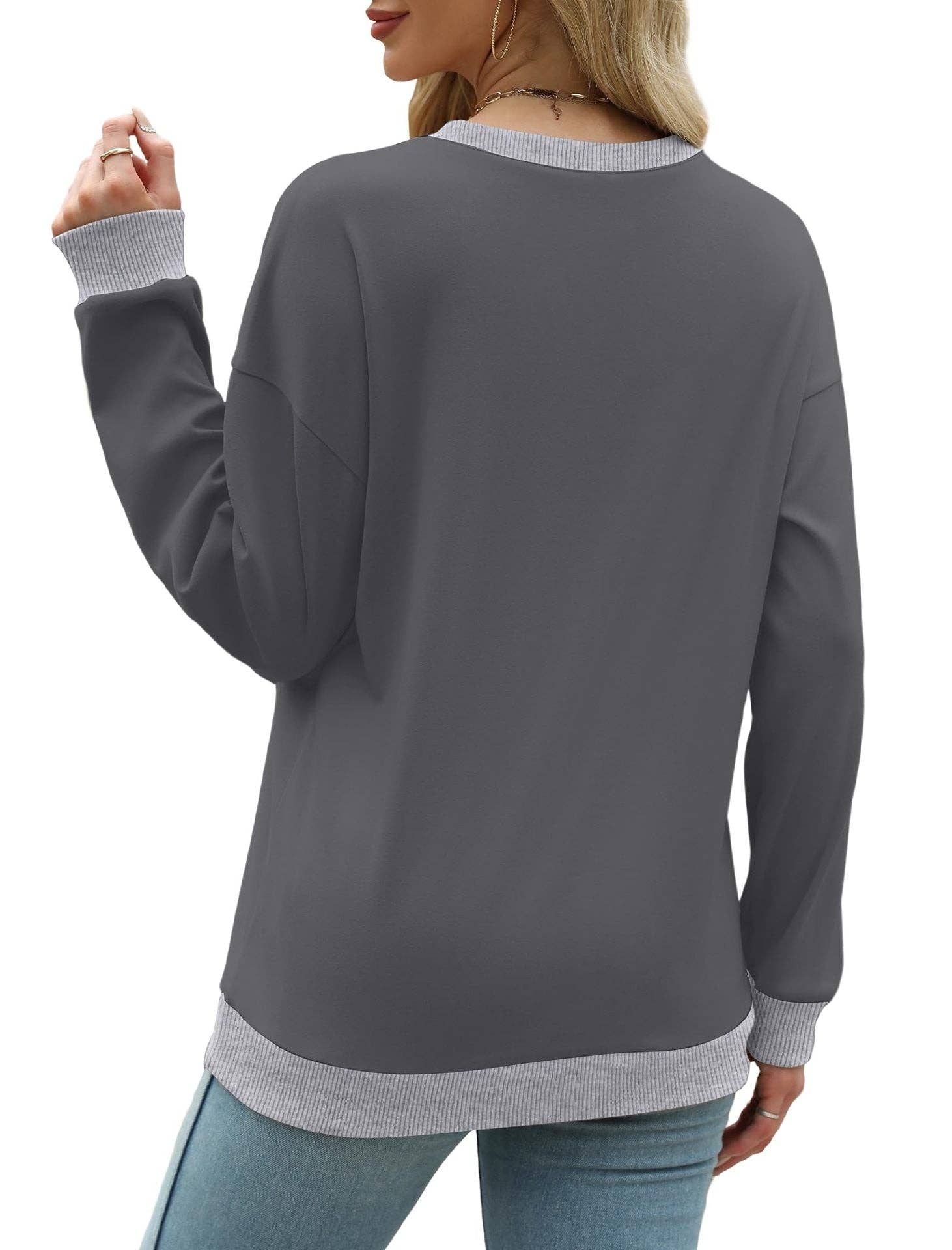 Suhkasana - Wholesale Sweatshirt - Dames - Colorblock Crewneck Pullover Sweatshirt voor Dames16