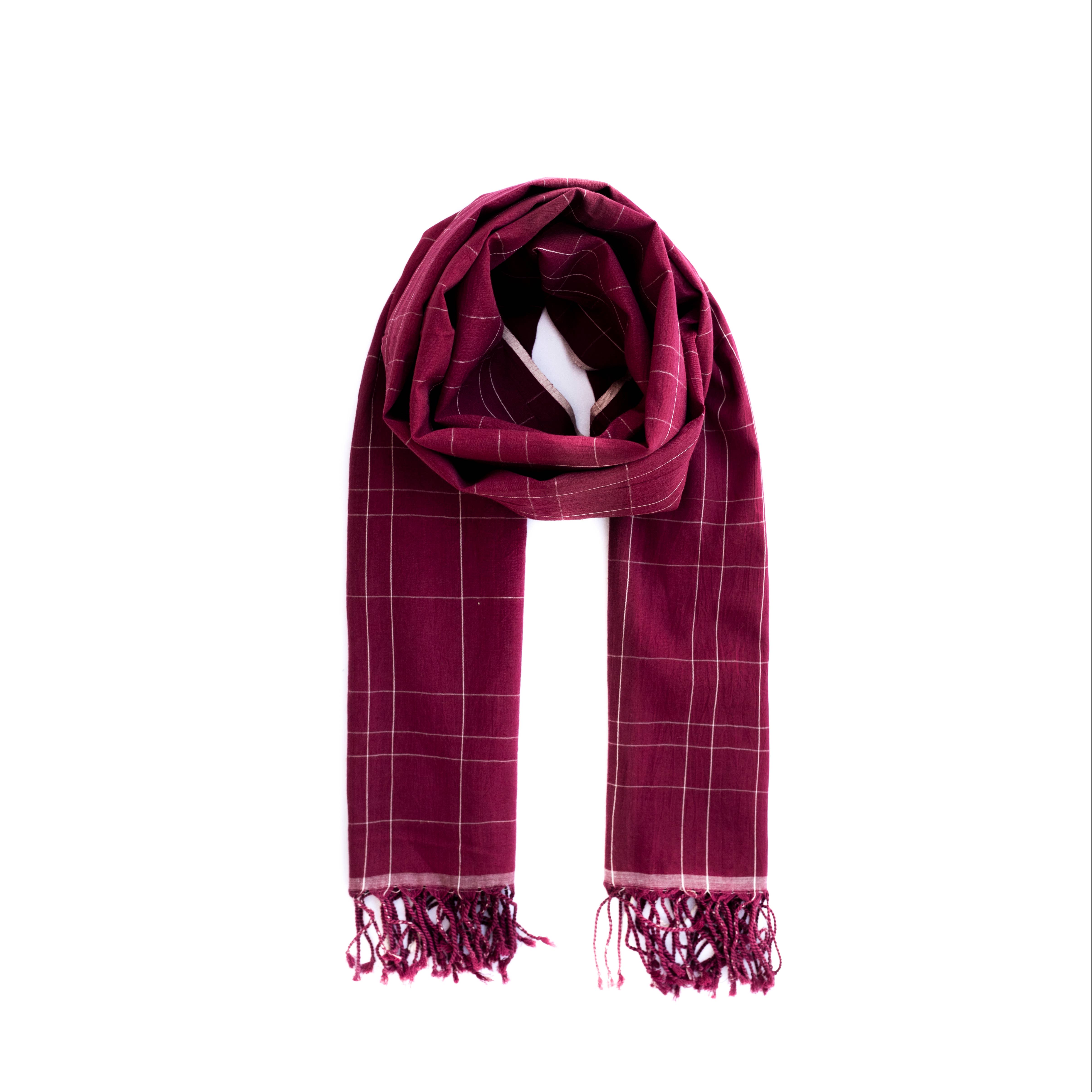 Siyana London – Cachecol - Mulher por atacado – Lenço Musselina Red Checks2