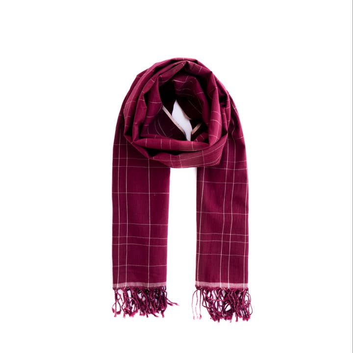 Siyana London – Cachecol - Mulher por atacado – Lenço Musselina Red Checks2