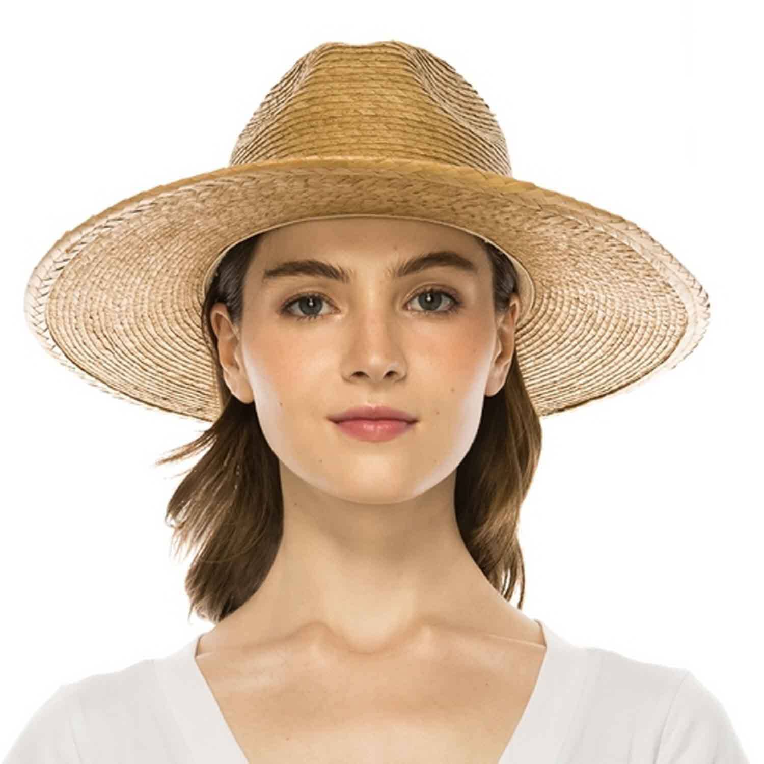 Bella Betty - Wholesale Straw Hat - Women's - Summer fedora in natural palm leaf straw (Copy)10