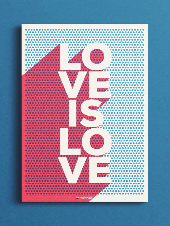 Plakat A2/A3 - Kærlighed er kærlighed for engroshandel hos ErnestoShop