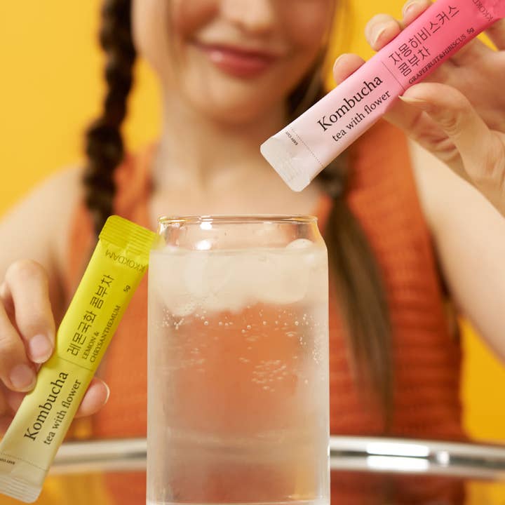 KKOKDAM Premium Flower Tea - Wholesale Powdered health drink - Flower Kombucha Tea (15 Packets) - Orange&Marigold3