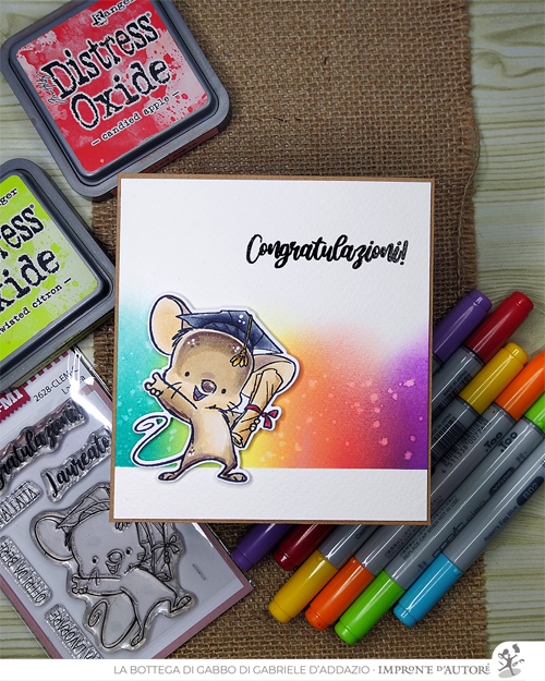 Impronte D'Autore - Wholesale Rubber/Decorative Stamp - Clear polymer stamps Graduation ENG2