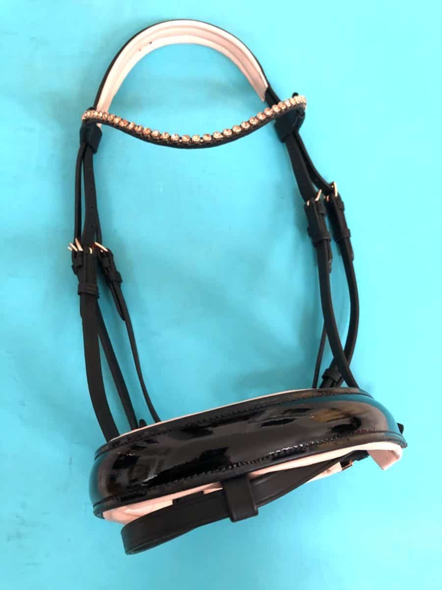 Circus Unicorn Shop – wholesale Ridutrustning – Rose Gold Dressyr Träns9