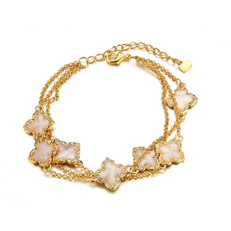 Laudic Co - Wholesale Charm/Dangle Bracelet - Multi Clover Charm Bracelet1