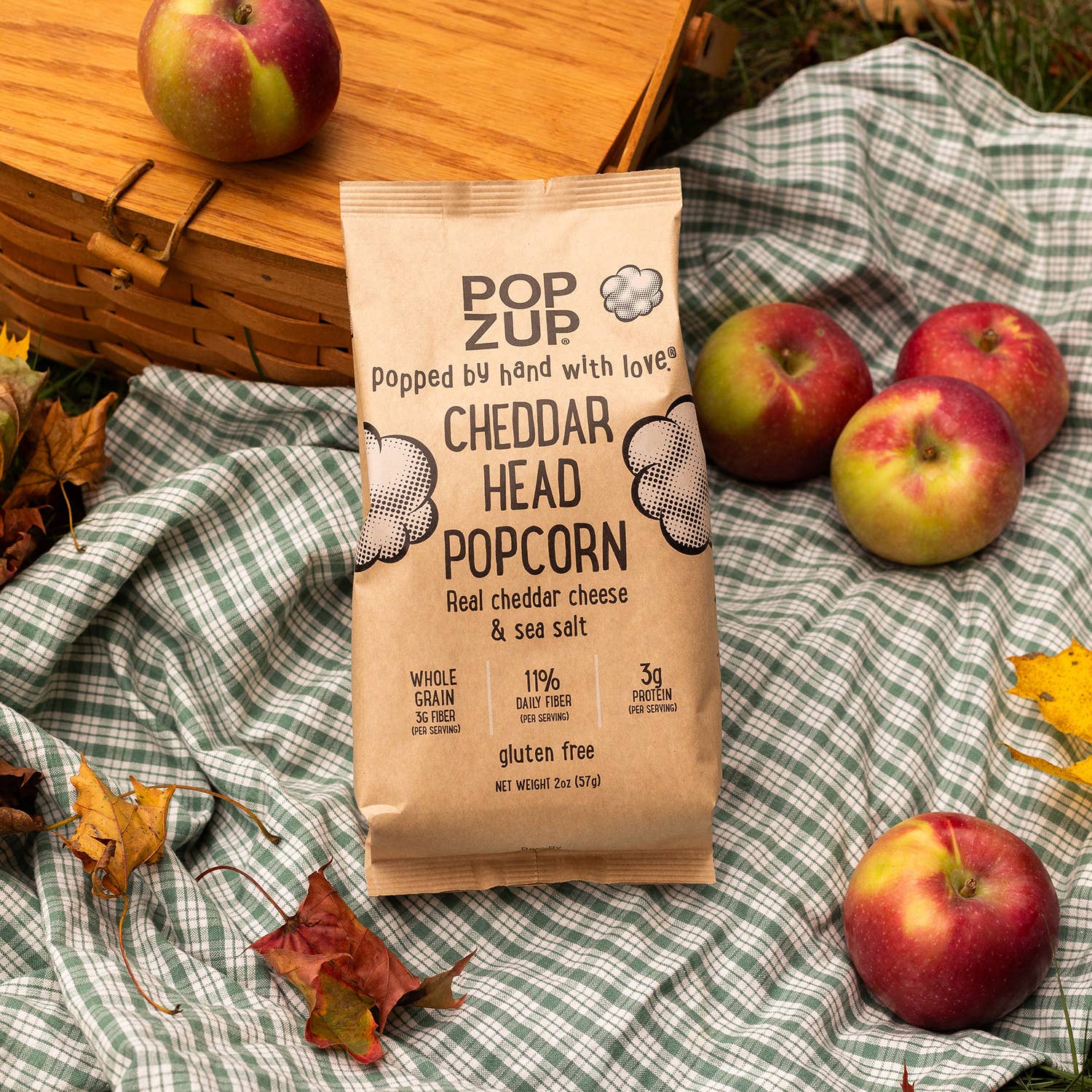 Popzup Popcorn – wholesale Popcorn – Cheddar Head Popcornpåsar - Familjestorlek5