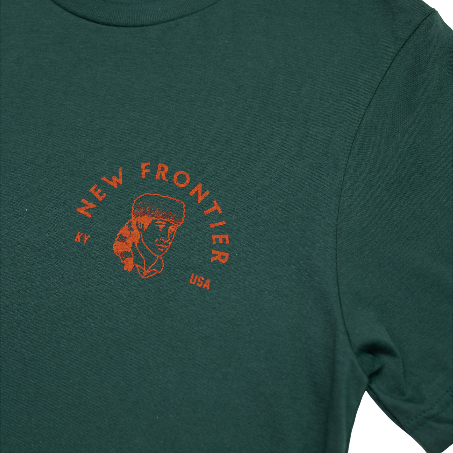 New Frontier – wholesale T-shirts med screentryck – Unisex – Daniel Boone T-shirt (Skog)3