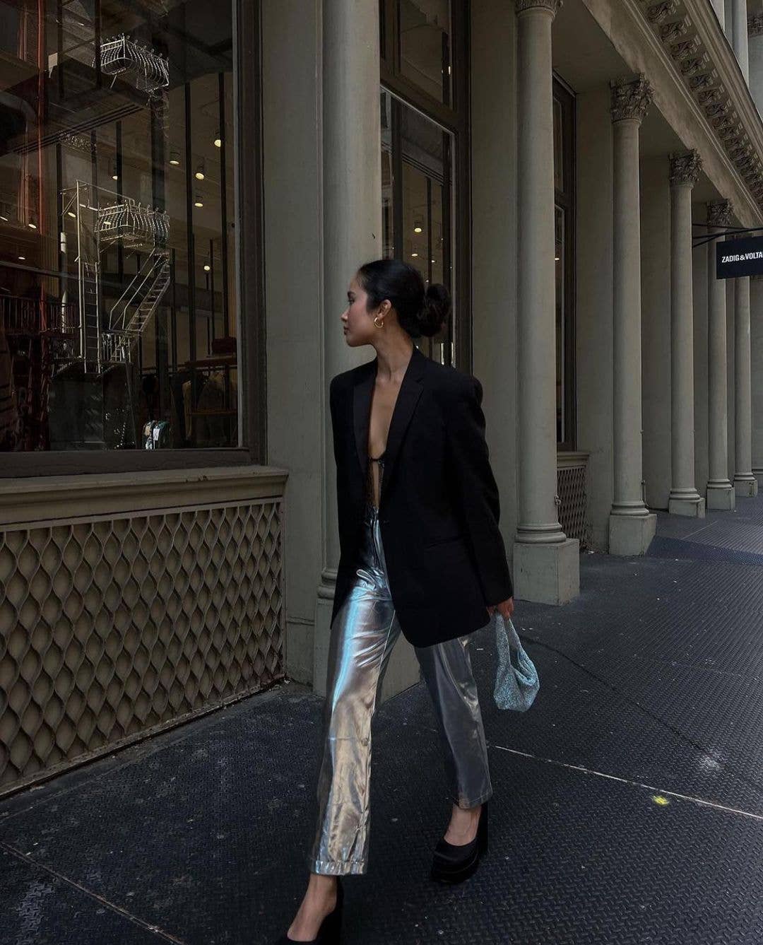 Amy Lynn - Wholesale Pants - Women's - Lupe Straight Faux Leather Metallic Pants18