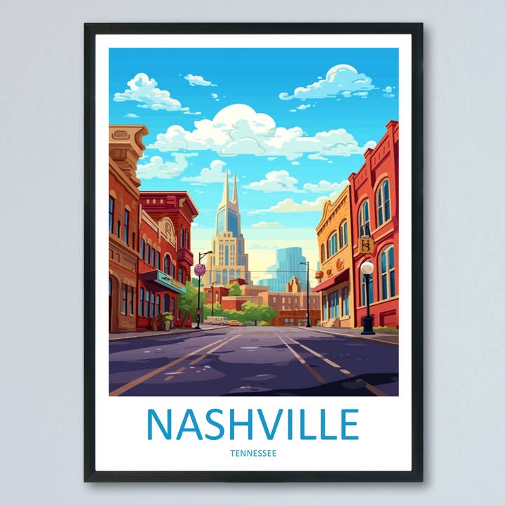 Nashville USA Reiseposter für den Großhandel von TravelzonaArt