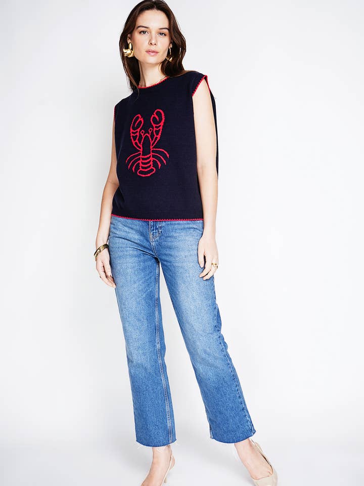 NOELINE - Wholesale Knit Top - Women's - Lobster pattern sweater 260452