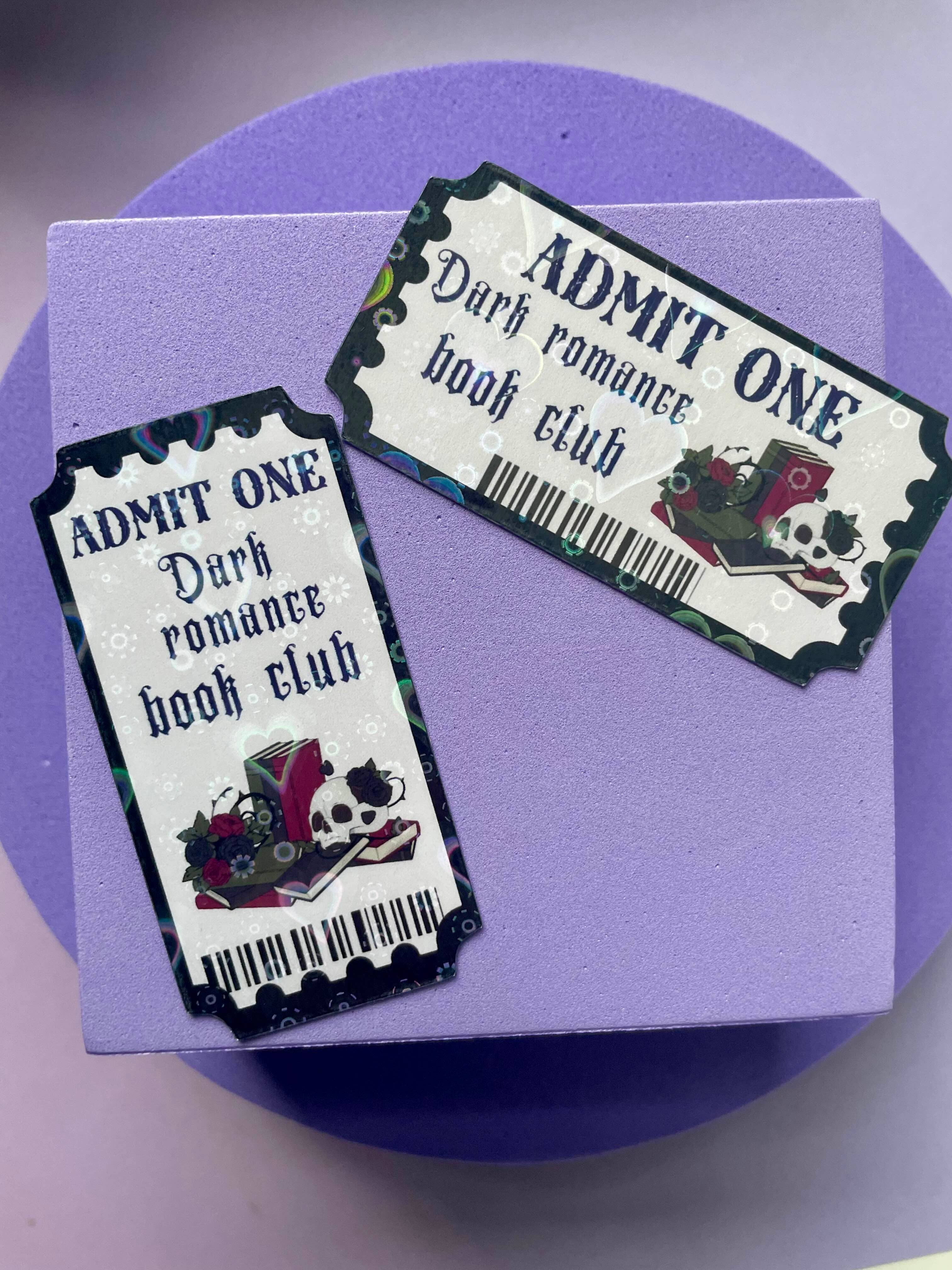Motleyboo - Wholesale Sticker - Dark romance book club ticket die cut sticker4