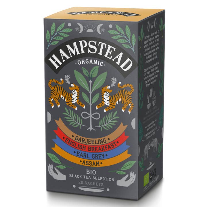Hampstead Organic Black Tea Selection Pack –(Single - 1x20g) for wholesale by Hampstead Tea