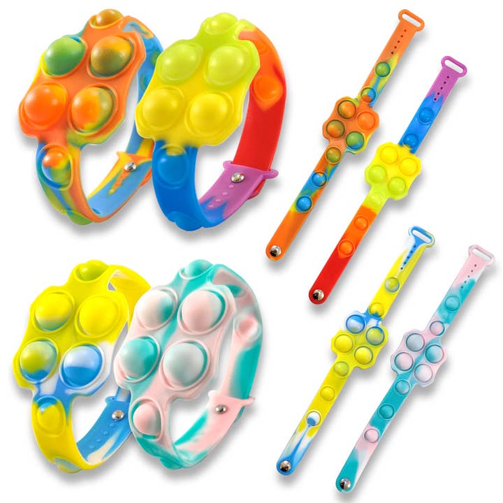 Toyventures - Wholesale Fidget Toy - Kids - Pop It Bracelet Watch Wrist band Silicone Toy Sensory Bubble2