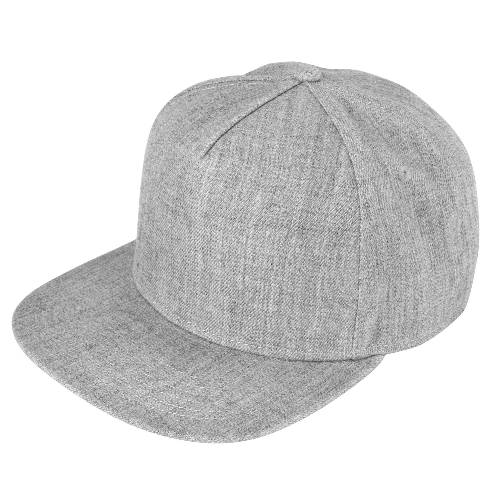 Dalix - Vente Casquette à visière plate – unisexe - DALIX Casquette à 5 panneaux en laine mélangée20