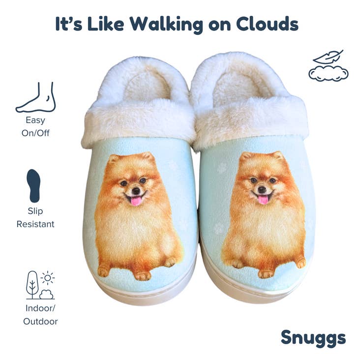 E&S Pets - Wholesale Slippers - Unisex - Pomeranian Snuggs Slipper - Comfy - Pet lovers