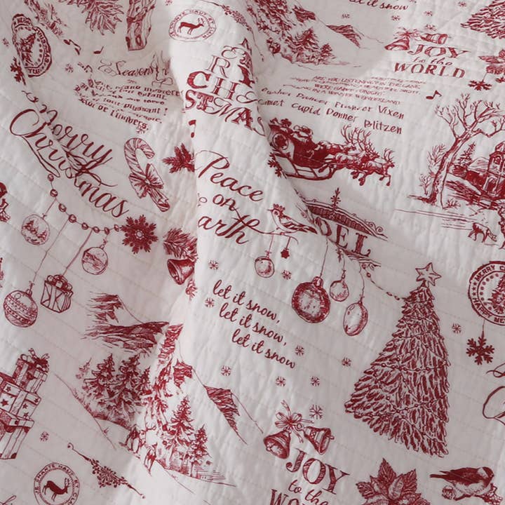 Levtex Home - Wholesale Throw Blanket - Yuletide Quilted Throw Blanket