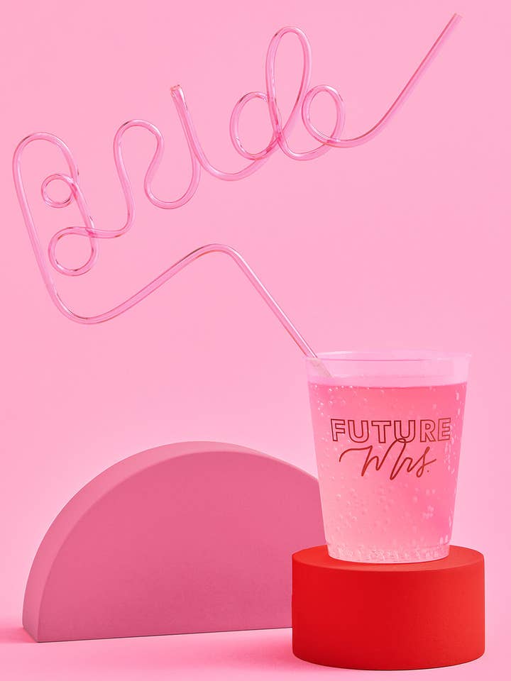 Bride Straw, Bachelorette Party Decor, Bridal Shower Gift for wholesale by xo, Fetti