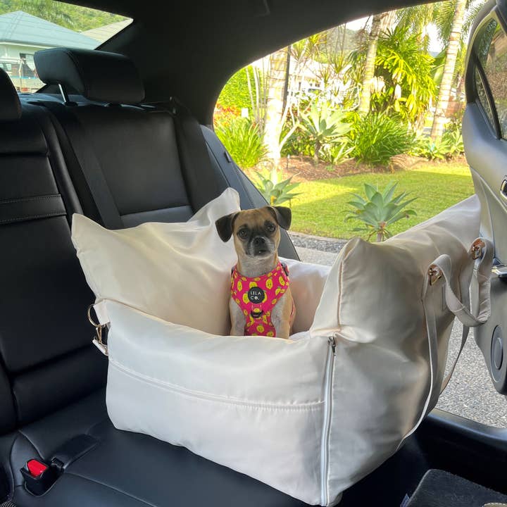 Lila Co - Wholesale Pet carrier – Cat/dog - Premium Pet Car Seat | Cream1