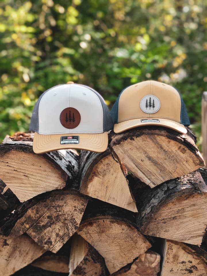 Trucker Hat, Pine Tree Hat, Nature Hat, Richardson 112  for wholesale by Simply Born Designs