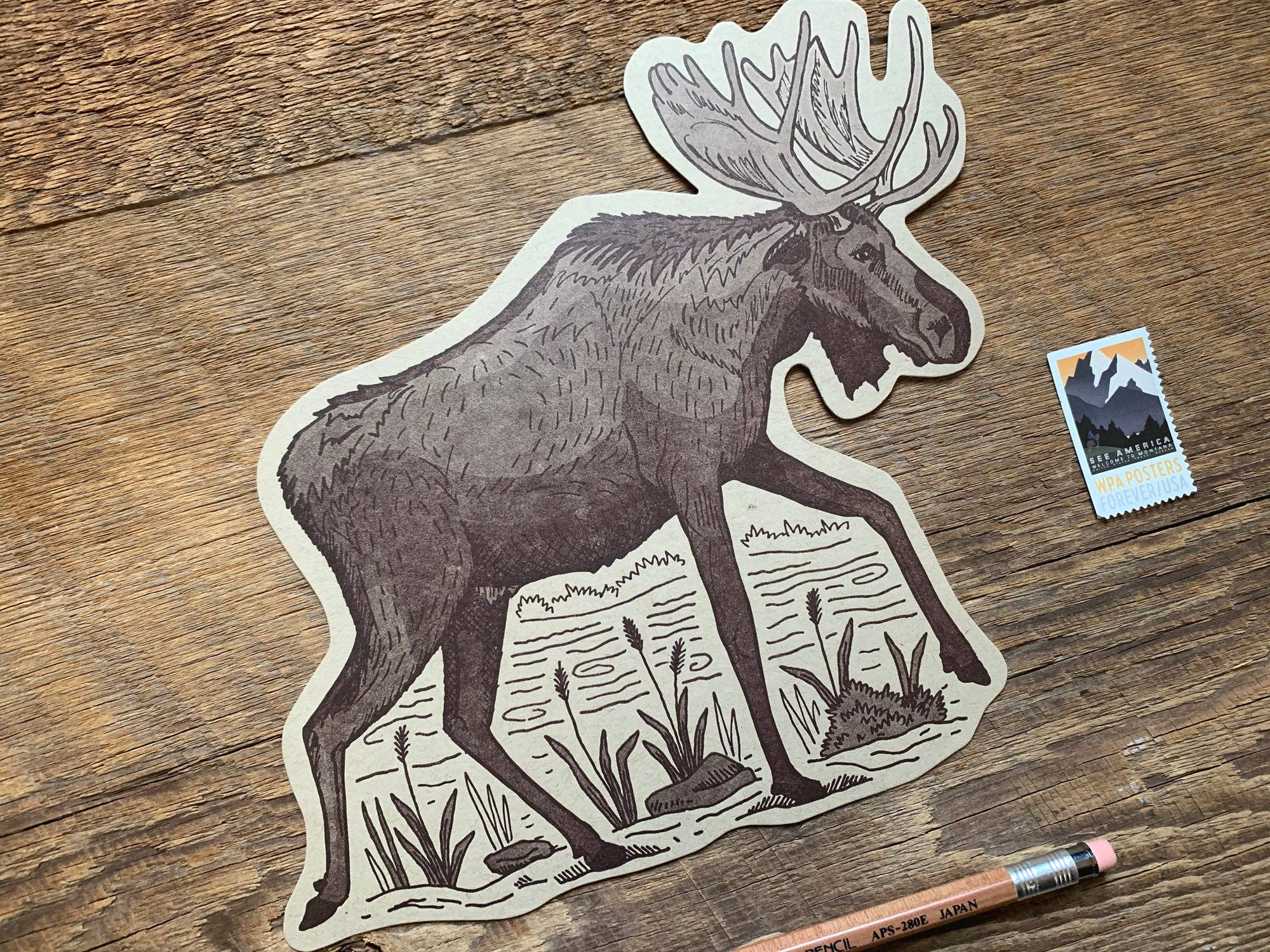 Noteworthy Paper & Press - Vente Cartes postales - Carte postale de l'orignal2