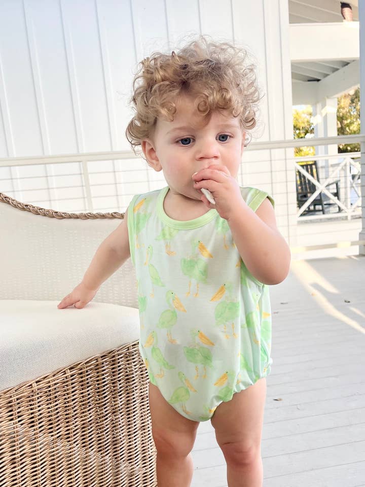 Sweet Bay Clothing – Großhandel Body (ohne Füße) – Baby – Minzfarbener Pelikan-Bubble-Romper2