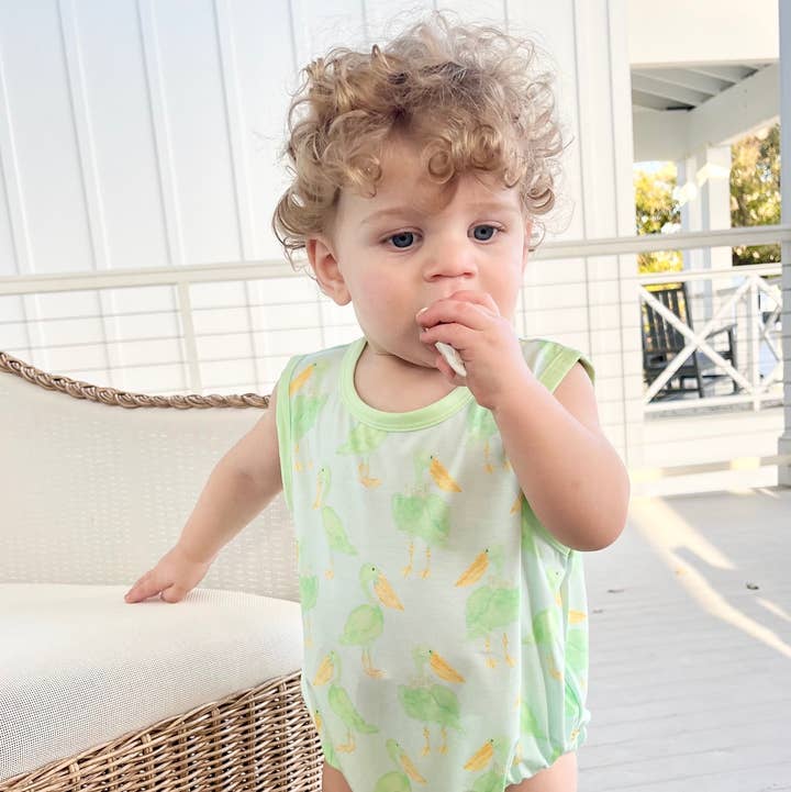 Sweet Bay Clothing - Wholesale Bodysuit (Non-Footed) - Baby - Mint Pelican Bubble Romper2