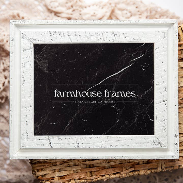 Ivory: Hand-crafted Barn wood Picture Frame for wholesale by Farmhouse Frames