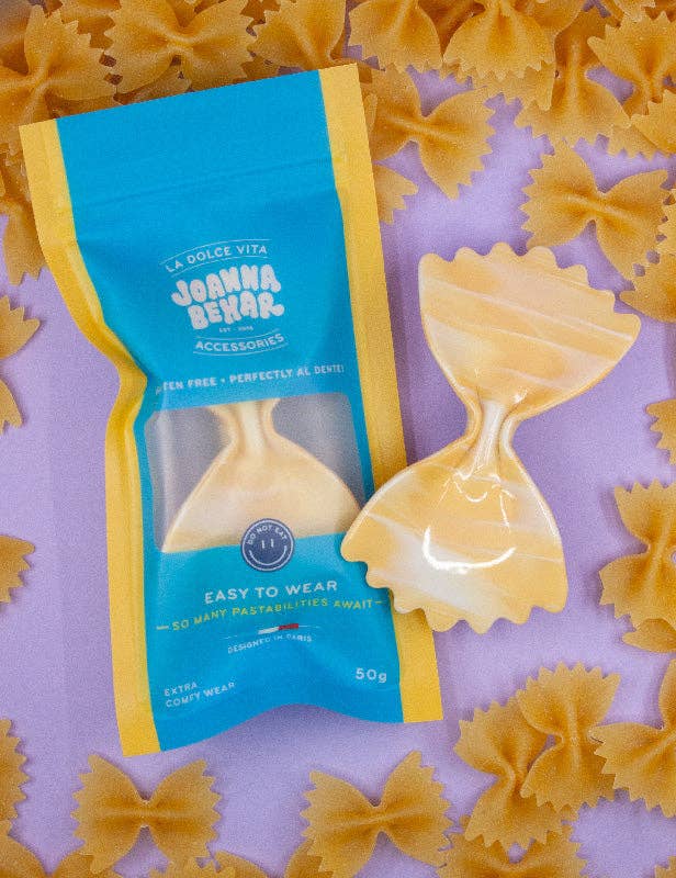 Joanna Behar - Wholesale Barrette - Women's - Farfalle bow tie italian pasta hair barrette1