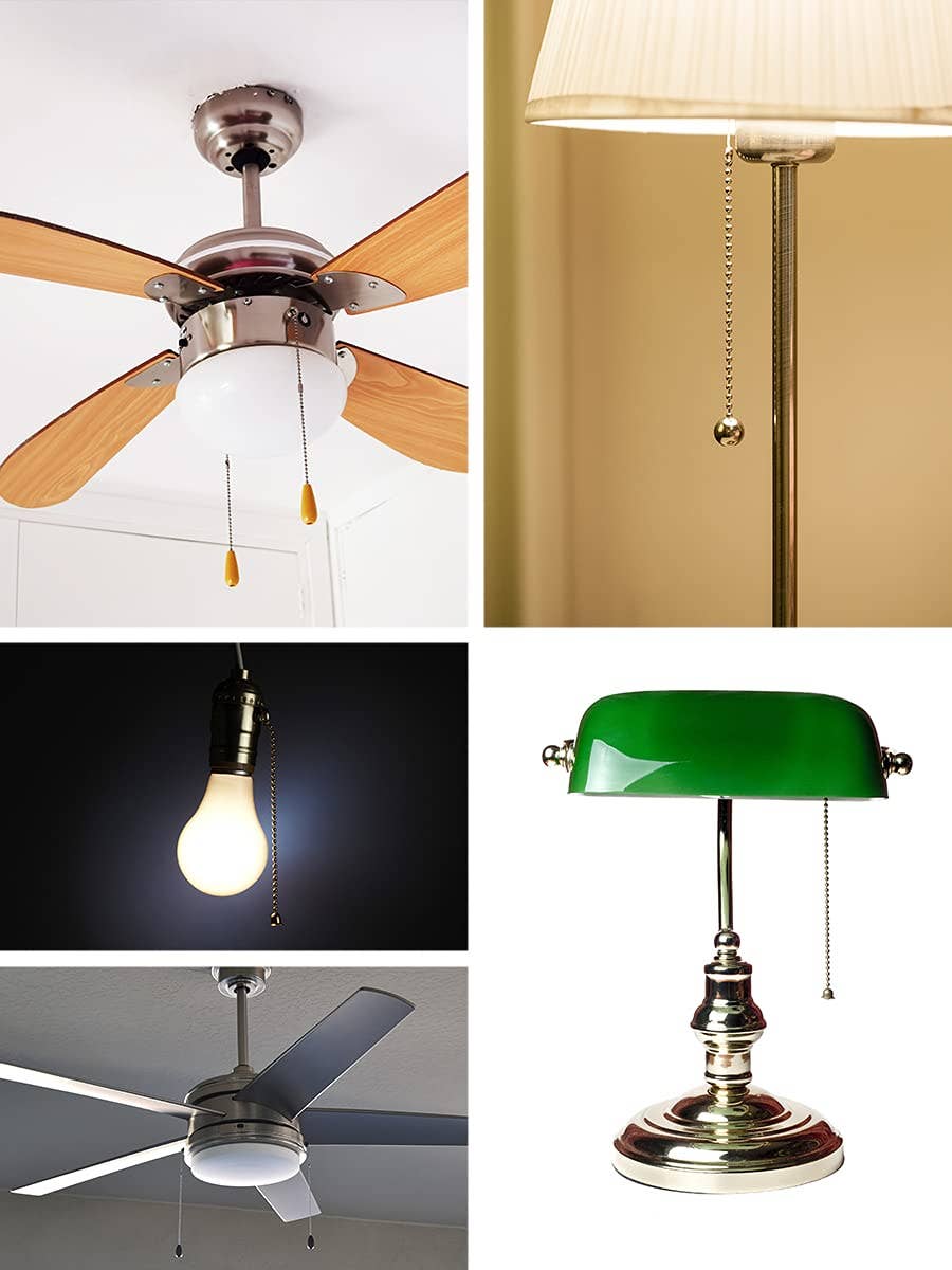 Mandala Crafts - Wholesale Craft Supplies - Ceiling Fan Pull Chain Kit for Ceiling Fan Pulls 4 PC 3 Inch6