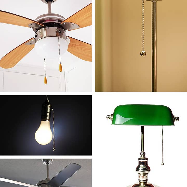 Mandala Crafts - Wholesale Craft Supplies - Ceiling Fan Pull Chain Kit for Ceiling Fan Pulls 4 PC 3 Inch6