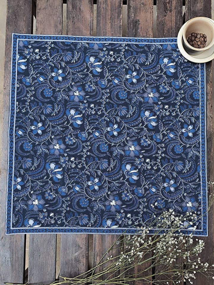 Guardanapos Ecológicos (Conjunto de 6) - Pulicat Indigo por atacado de Asami Concept