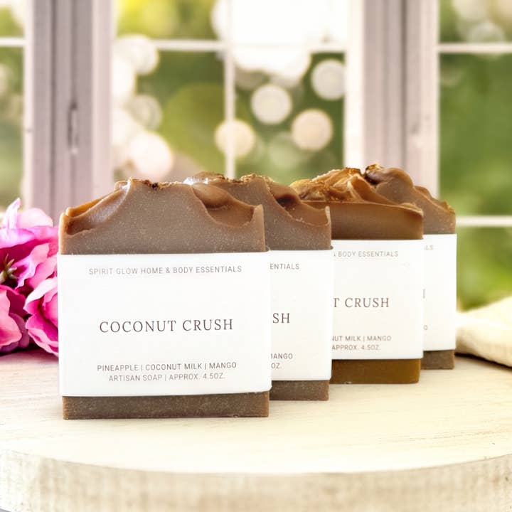 Spirit Glow Home & Body Essentials – Großhandel Feste Seife – Kokosnuss-Crush - Handgefertigte Seifenbar3