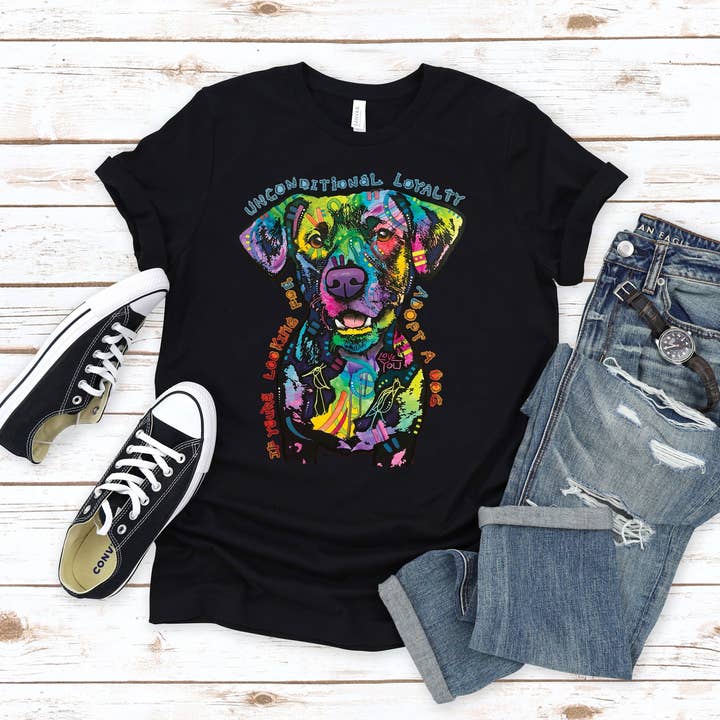 Neon Unconditional Loyalty Dog Breed T-shirt for wholesale by Artopia