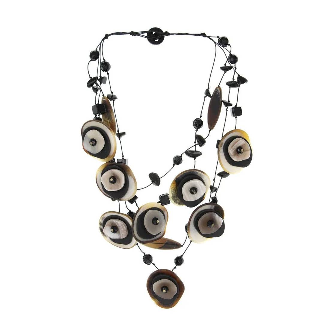 Domoflor s.l - Wholesale Bib Necklace - 🌼✨ Handmade necklace with layered flowers ✨🌼3